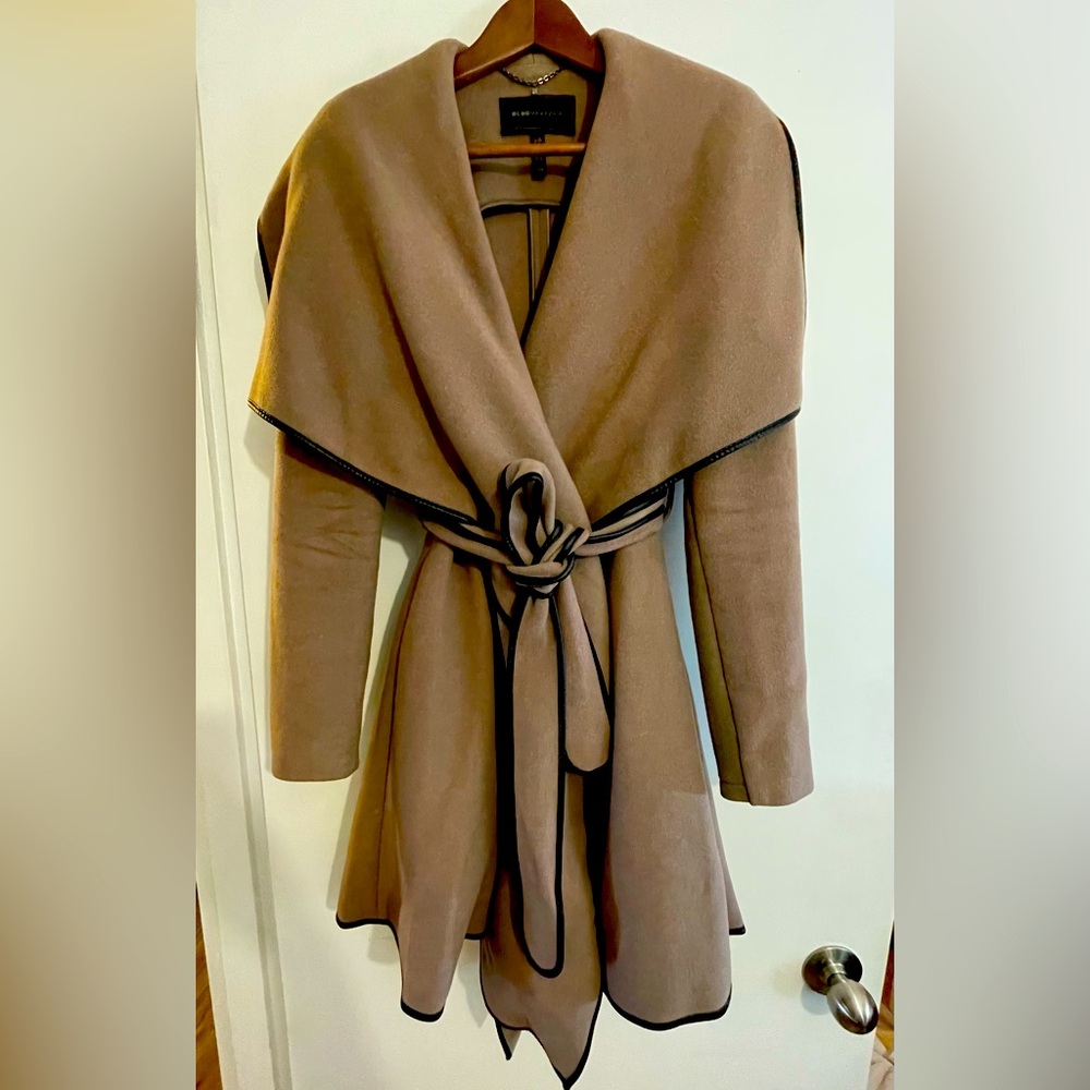 ⚜️ BCBGMaxAzria Belted Trench Wool Coat - Camel - Size Small ⚜️